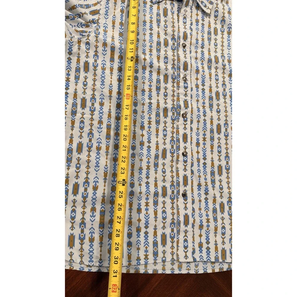 The North Face Mens XL Button Up Shirt Aztec Southwestern Geometric Short Sleeve